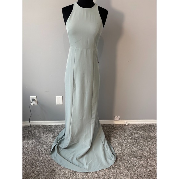 Show Me Your MuMu Dresses & Skirts - Show me your Mumu Bridesmaid Gown Womens Size XXS Gray Round Neck Sleeveless NWT